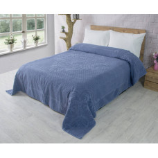 Махрове простирадло бавовна 200х220 (TM Zeron) 460 г/м2 BAWER DESEN Lacivert, Туреччина