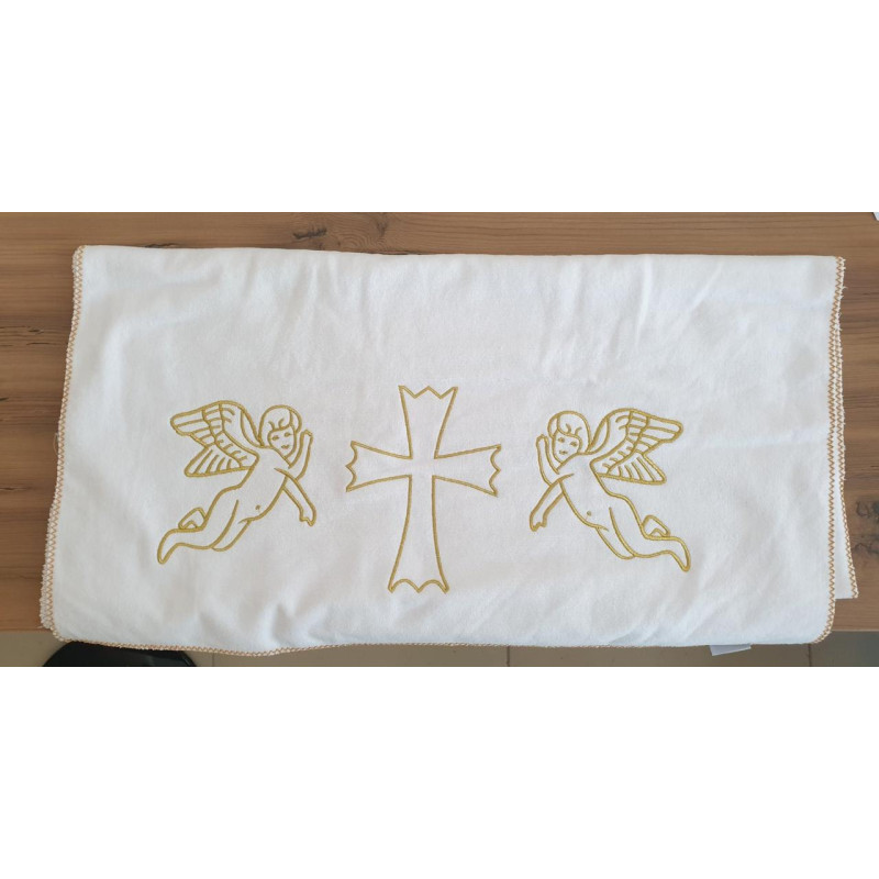 Крижма махра/велюр (рушник для хрещення) 75х150 (1 шт.) 400 г/м2 (TM Zeron), Туреччина