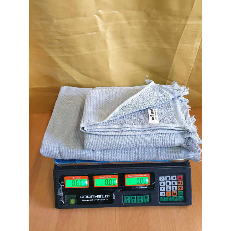 Рушники махрові бавовна 70х140 (1 шт.) 550 г/м2 (TM Zeron), Туреччина СІРИЙ