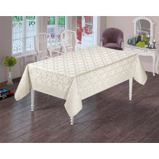 Скатерть тефлоновая  прямоугольная  Masari Damask 160х220  Crem, Турция