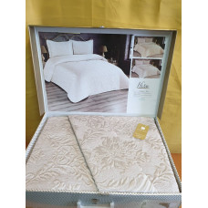 TM MODA BOX Покрывало жакардовое 240*260 NISA беж