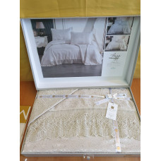 TM MODA BOX Покрывало жакардовое 240*260 AZEZ беж