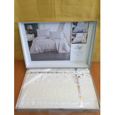 TM MODA BOX Покрывало жакардовое 240*260 AZEZ крем