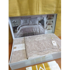 TM MODA BOX Покрывало жакардовое 240*260 HUMEYRA беж