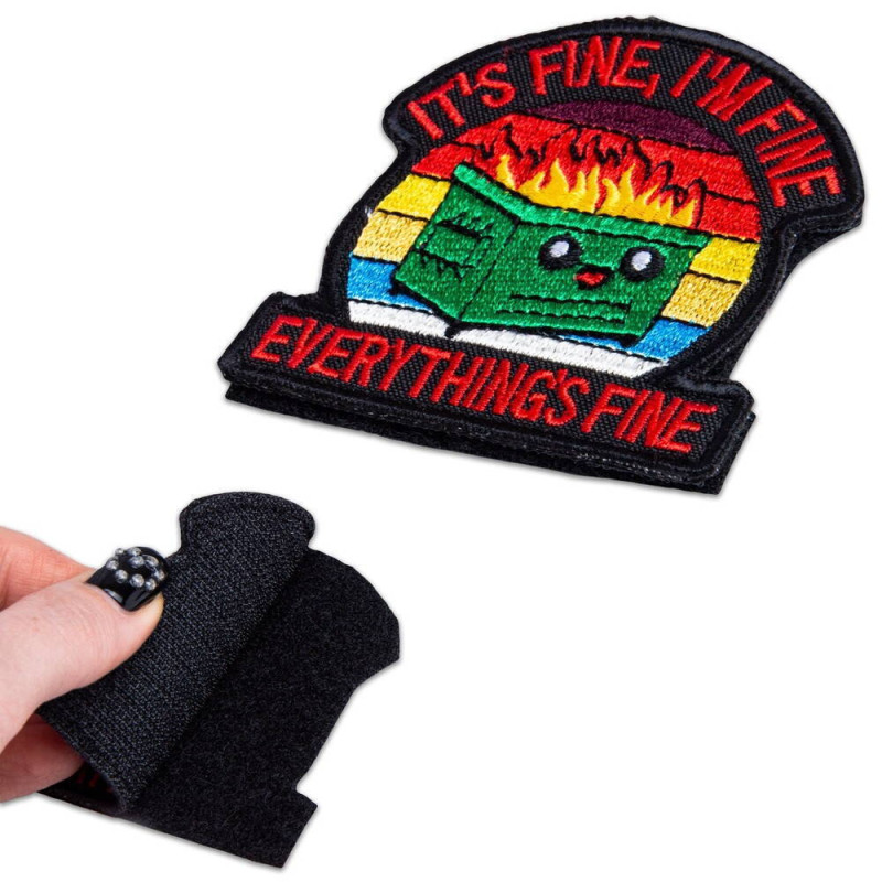 Набір шевронів 2 шт It is fine, I'm Fine Everythings Fine 7,3х7,6 см вишитий патч нашивка шеврон