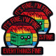 Набір шевронів 2 шт It is fine, I'm Fine Everythings Fine 7,3х7,6 см вишитий патч нашивка шеврон