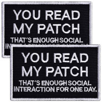 Набір шевронів 2 шт You Read My Patch 5×8 см, вишитий патч, нашивка, шеврон