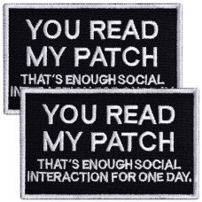 Набір шевронів 2 шт You Read My Patch 5×8 см, вишитий патч, нашивка, шеврон