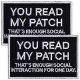 Набір шевронів 2 шт You Read My Patch 5×8 см, вишитий патч, нашивка, шеврон
