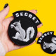 Шеврон на липучці Secret Squirrel 7,5×8,5 см вишитий патч, нашивка, шеврон Білка Розводка