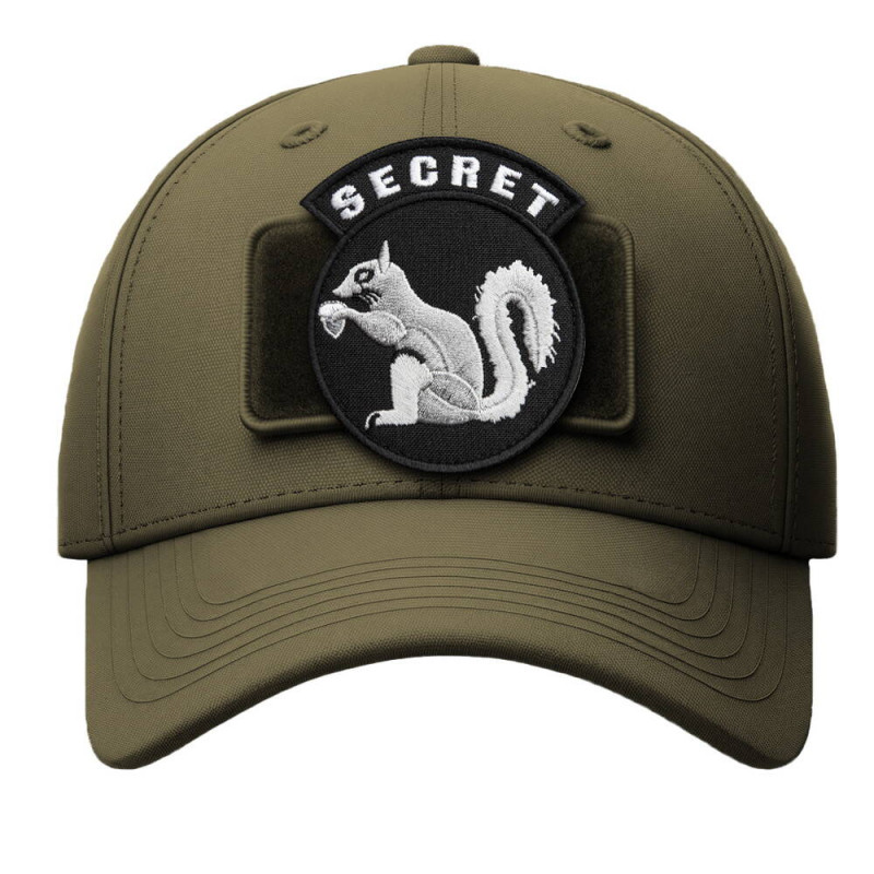 Шеврон на липучці Secret Squirrel 7,5×8,5 см вишитий патч, нашивка, шеврон Білка Розводка