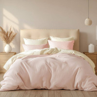 SoundSleep Stonewash Doble Pink Milk Bed Linen Set Family 160x220 cm Pink-Milky (2800004763684)