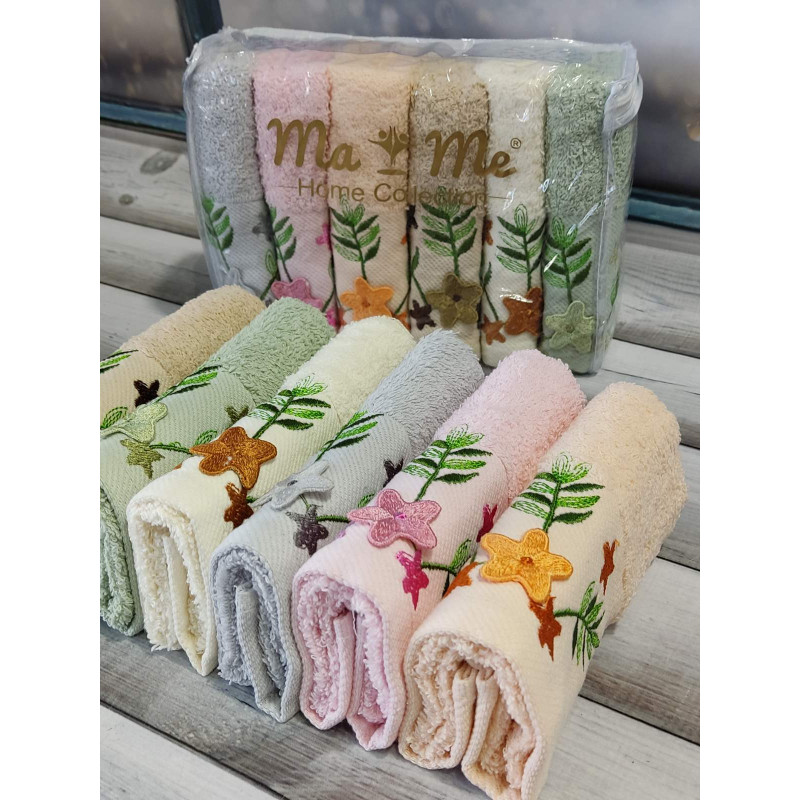 Mame Sakura 30х50см., 6 шт/уп. кухонні махрові рушники. (34674)