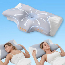 Подушка ортопедична ErgoSleep 61х34х12 см IDEIA анатомічна з ефектом пам'яті для сну на боці, спині