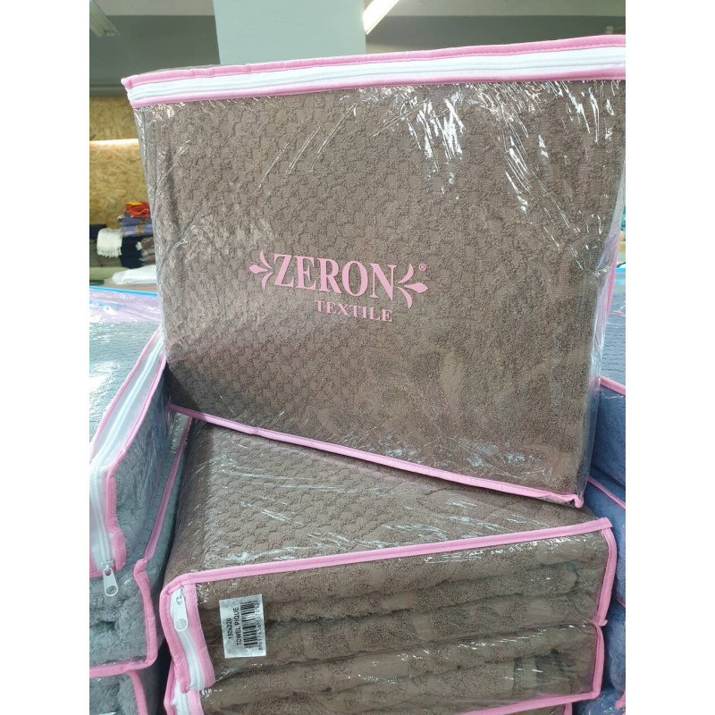 Махрове простирадло бавовна 200х220 (TM Zeron) 470 г/м2 Kahve, Туреччина