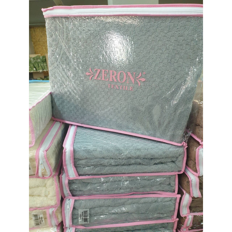 Махрове простирадло бавовна 200х220 (TM Zeron) 470 г/м2 Gri, Туреччина