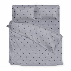 Комплект постільної білизни SoundSleep Gray Stars бязь підлітковий 160х215 см сірий (2800004775250)