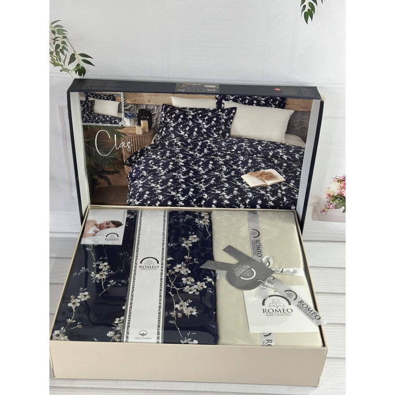 Сатинова постільна білизна Євро Romeo home Туреччина