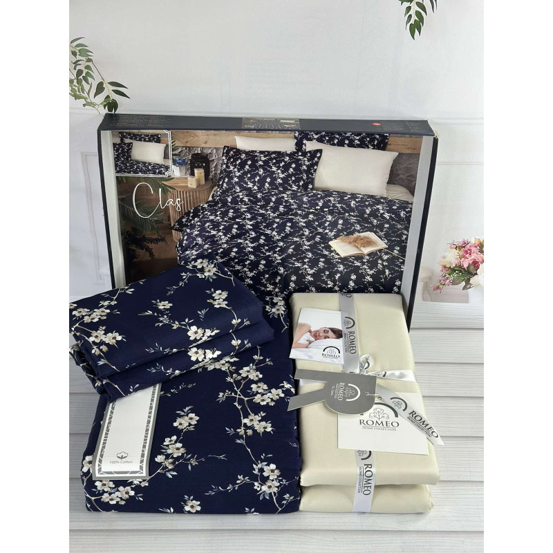 Сатинова постільна білизна Євро Romeo home Туреччина