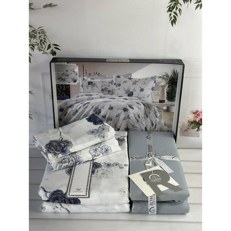 Lixue сатинова постільна білизна Євро Romeo home