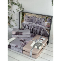 Riona сатинова постільна білизна. Євро розмір. Romeo home Туреччина. (32942)
