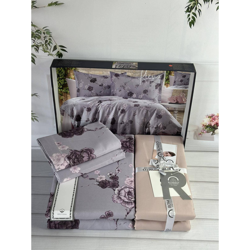 Сатинова постільна білизна Riona Євро Romeo home