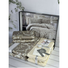 Сандра сатинова постільна білизна. Євро розмір. Romeo home Туреччина. (35434)