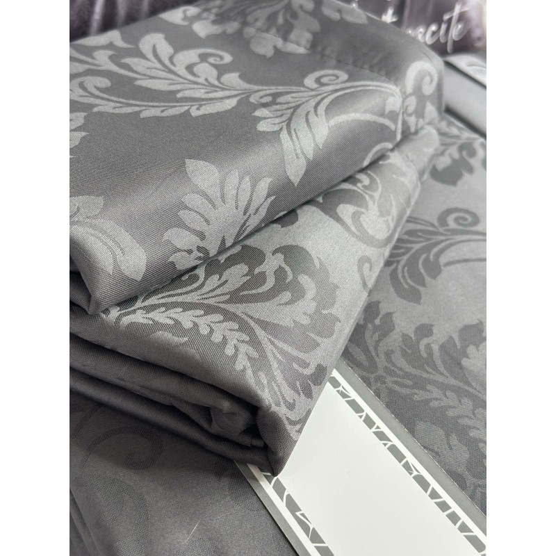 Жакардова постіль Ramses Grey євро Romeo Home