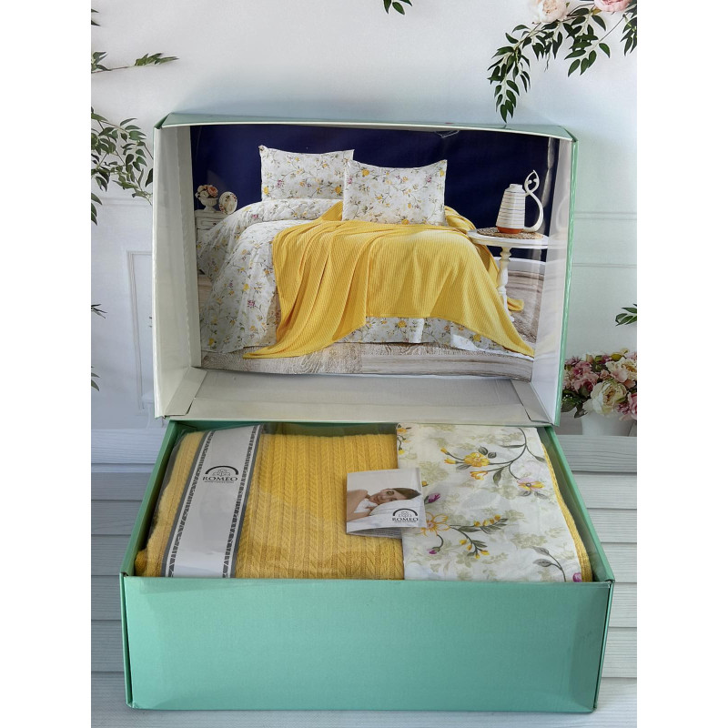 Літній набір Sari з пледом машинна в’язка Romeo home