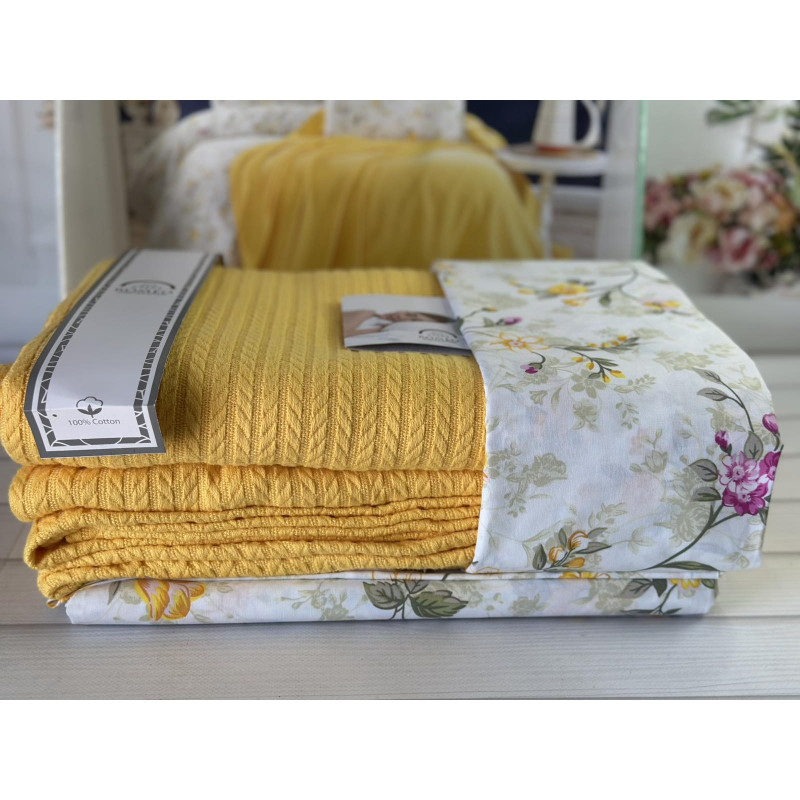 Літній набір Sari з пледом машинна в’язка Romeo home