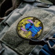 Набір шевронів 2 шт. на липучці Stitch, Стіч, я все відчуваю та відчуваю, шутковий патч вишитий шеврон нашивка 8 см