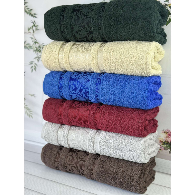 Махрові рушники Vip cotton Hayal 50х90, набір 6 шт
