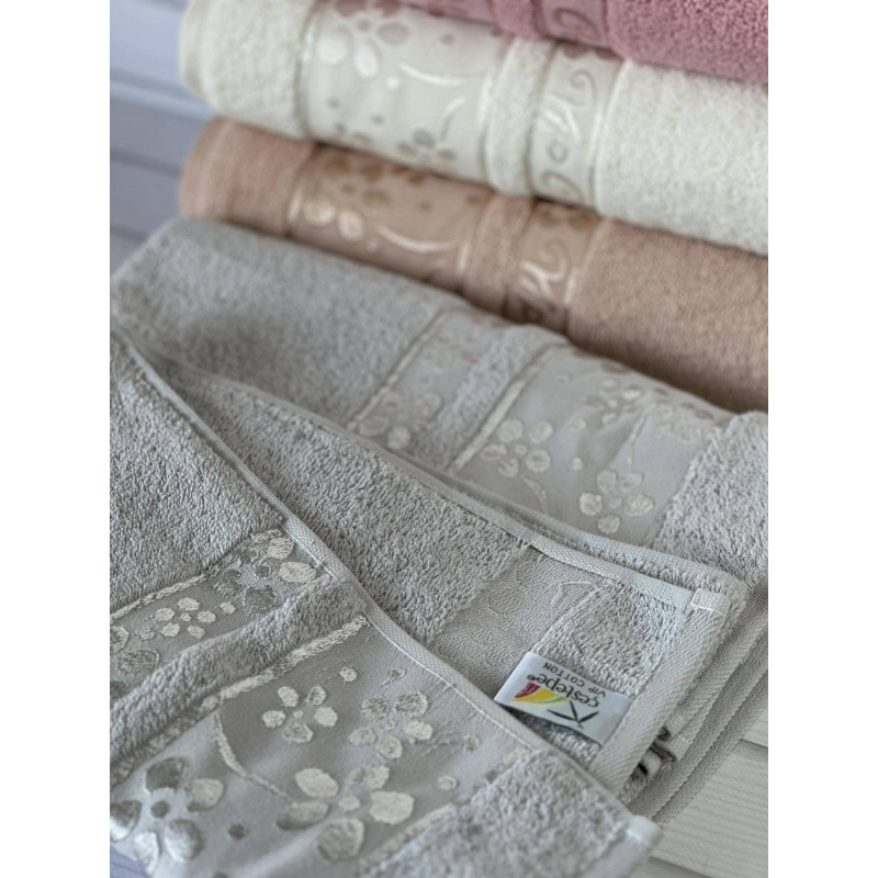Махрові рушники Vip cotton Orkide 50х90, 6 шт