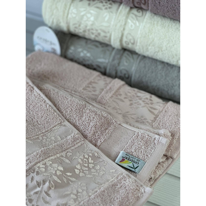 Махрові рушники Vip cotton Buket 70х140, 6 шт