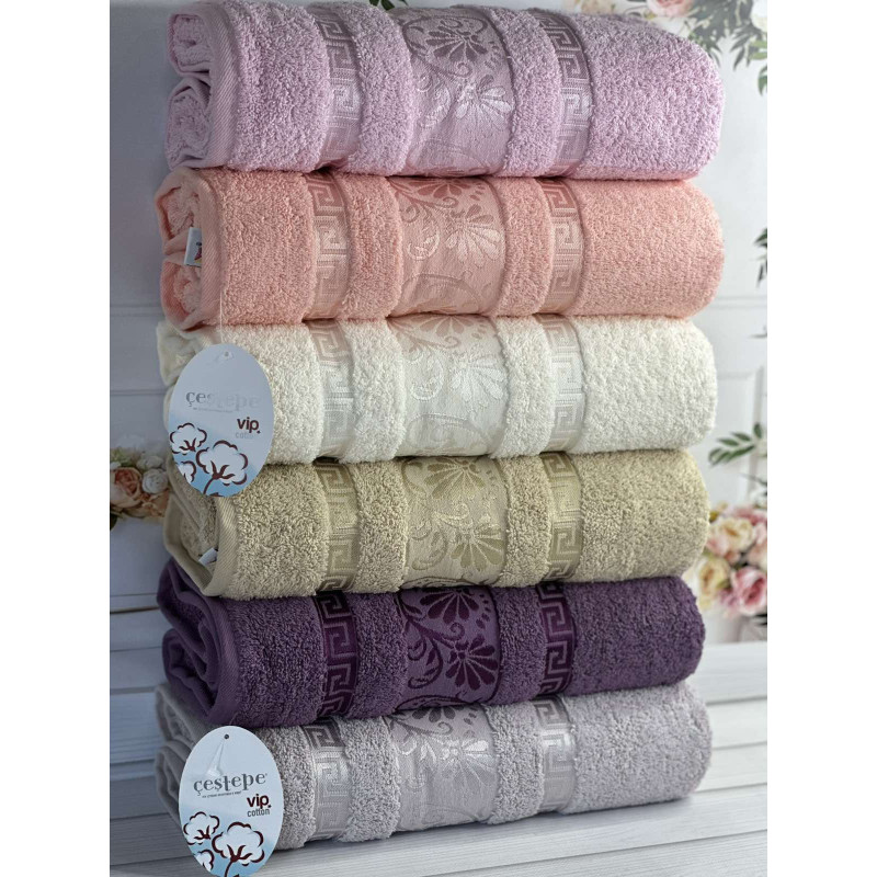 Vip cotton Diana махрові рушники 70х140см., 6 шт/уп. CestepeТуреччина. (51484)