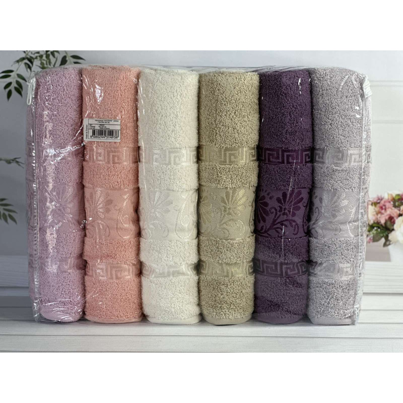 Vip cotton Diana махрові рушники 70х140см., 6 шт/уп. CestepeТуреччина. (51484)