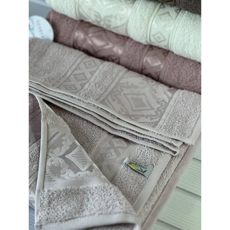 Махрові рушники Vip cotton Falfa 70х140 см, набір 6 шт