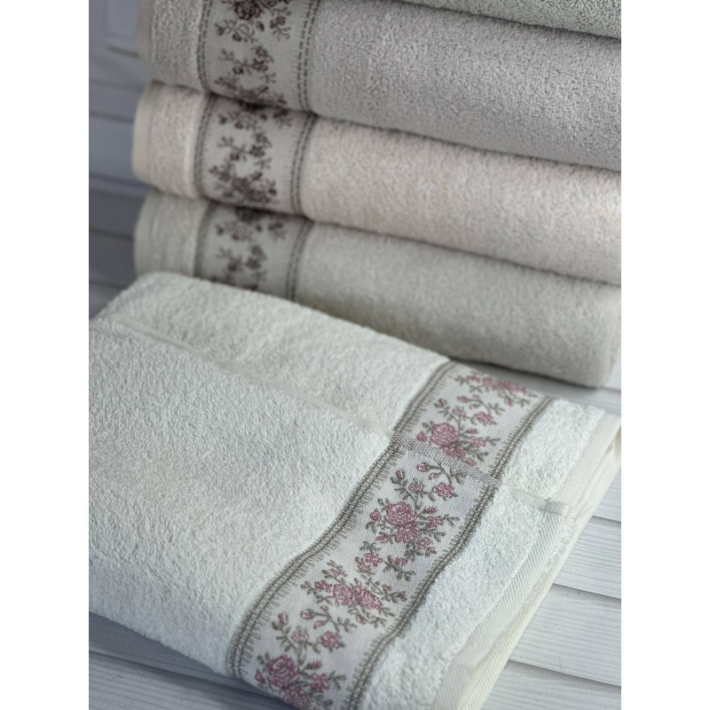 Махрові рушники Vip cotton Ronesans 70х140 (набір 6 шт)