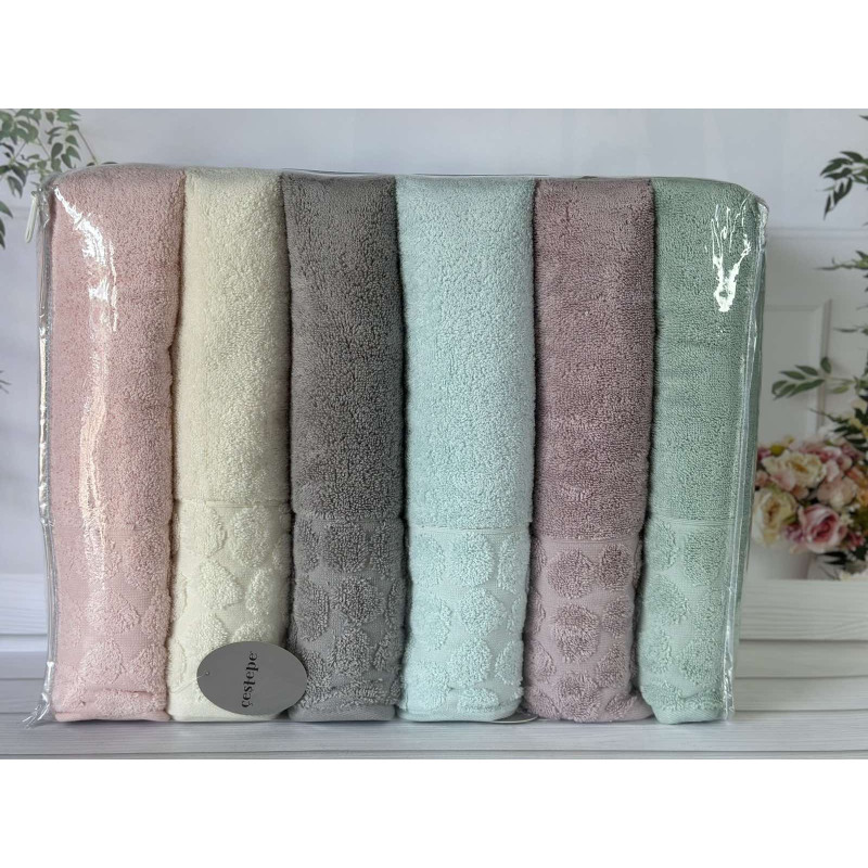 Рушники Micro delux Stone 50х90 з мікрокоттоном, 6 шт