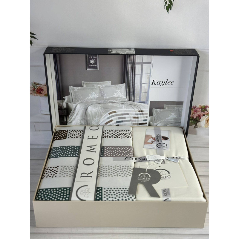 Сатинова постільна білизна Kaylee Євро Romeo Home