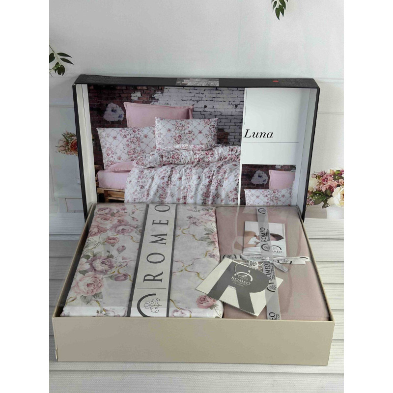 Luna сатинова постільна білизна Євро Romeo home