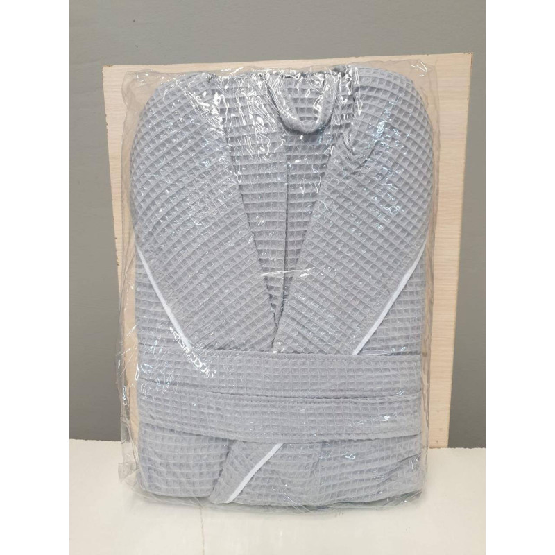 Чоловічий вафельний халат Zeron Exclusive Gri 2XL