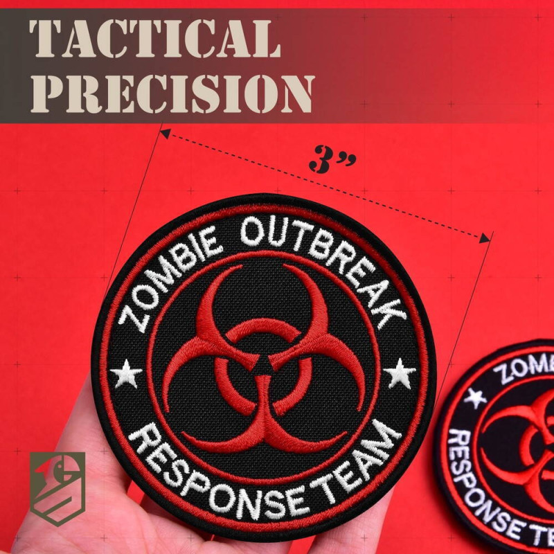 Шеврони на липучці Zombie Outbreak Response Team 8 см