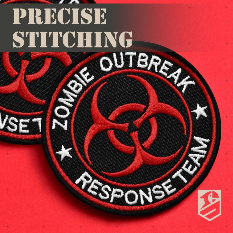 Шеврони на липучці Zombie Outbreak Response Team 8 см