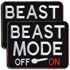 Набір шевронів 2 шт Beast Mode 9 × 7 см, вишитий патч нашивка шеврон