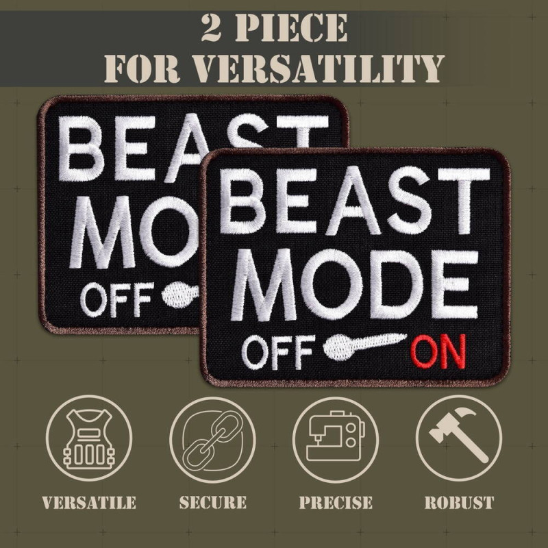 Набір шевронів на липучці Beast Mode 2 шт 9×7 см
