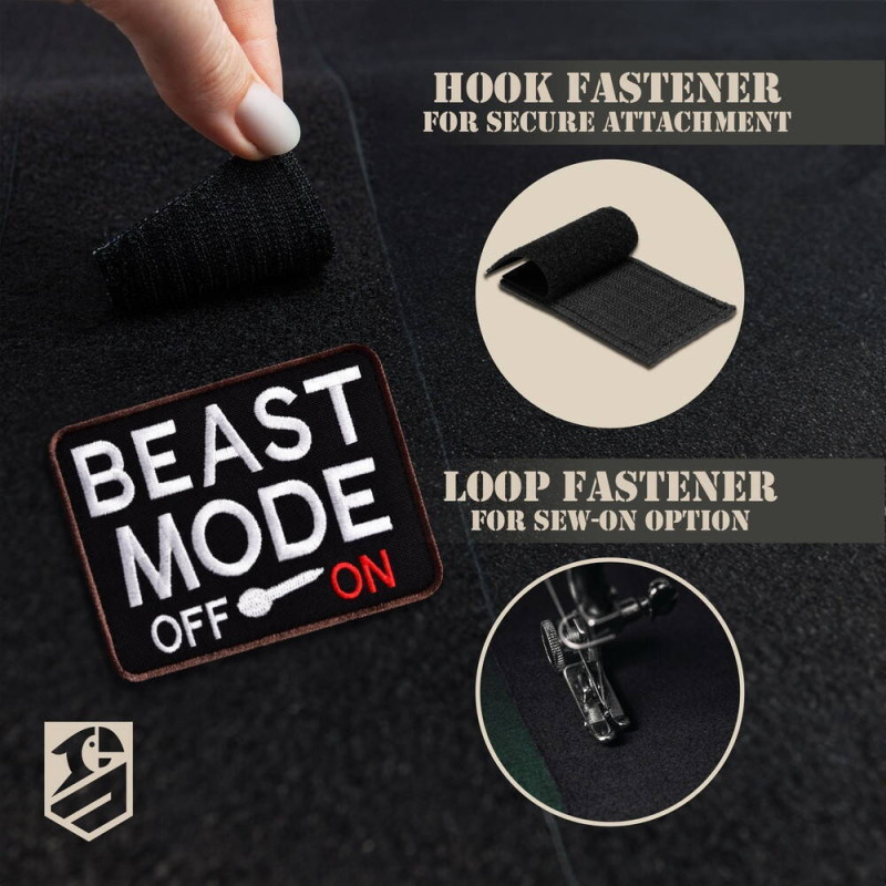 Набір шевронів на липучці Beast Mode 2 шт 9×7 см