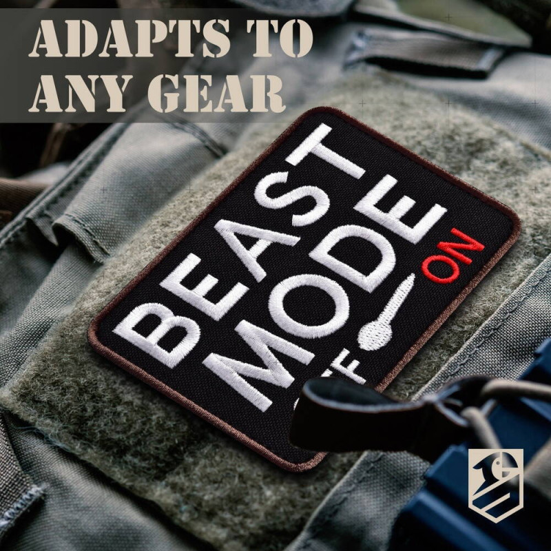 Набір шевронів на липучці Beast Mode 2 шт 9×7 см