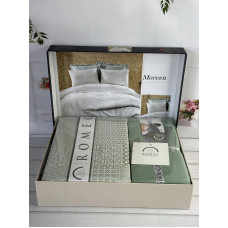 Morven сатинова постільна білизна. Євро розмір. Romeo home Туреччина. (41836)