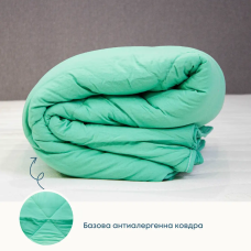 Ковдра "WASHED COTTON" зелений у відтінках, 140x200